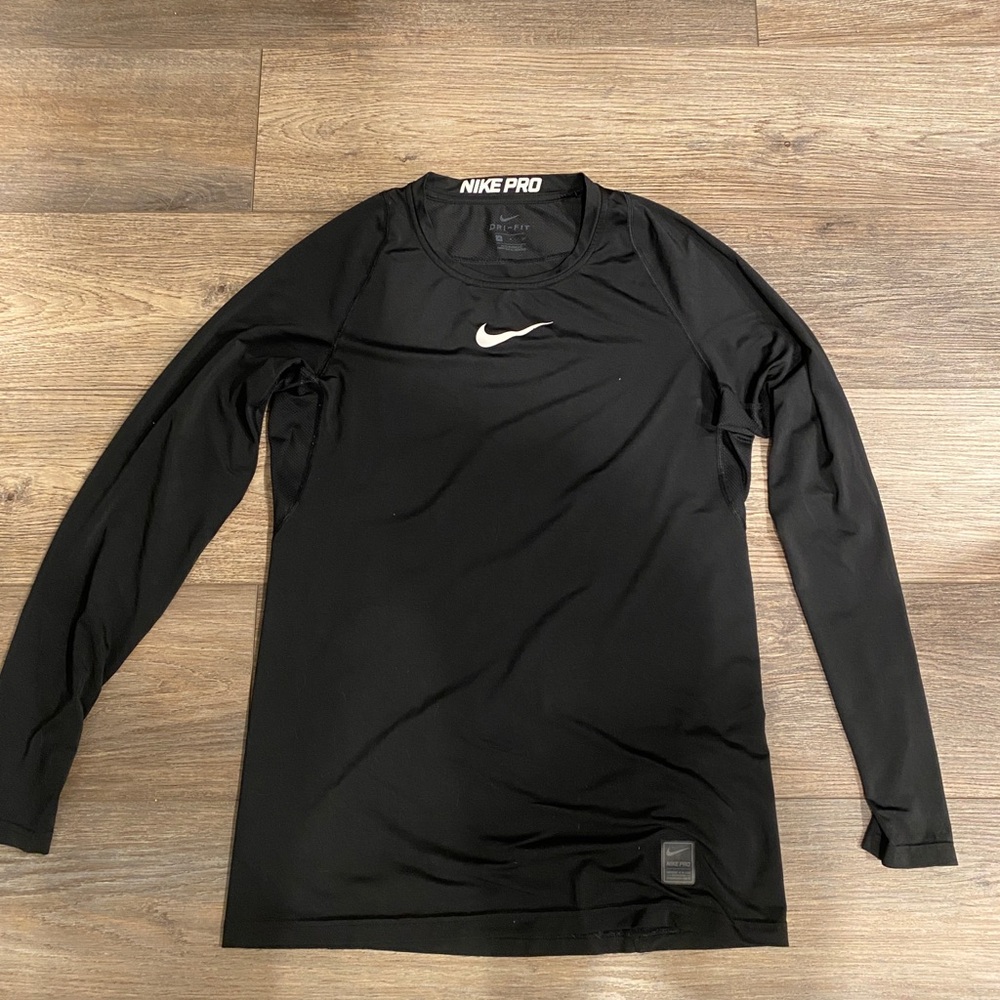 Nike Pro Black Long Sleeve Shirt Men’s Small